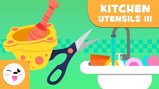 Kitchen Utensils  Episode 3  Vocabulary for Kids [upl. by Sirap]