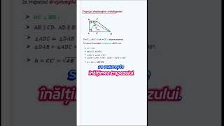 gp54 Trapezul dreptunghic ortodiagonal evaluarenationala matematica shorts short shortvideo [upl. by Sterne227]