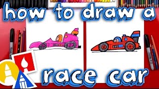 How To Draw A Race Car For Young Artists [upl. by Alahs528]