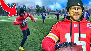 YoBoy Pizza Plays QB in Tackle Football Game [upl. by Murdocca353]