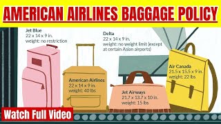 American Airlines Baggage Policy  Checked and Carryon Items [upl. by Rudwik336]