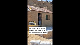 Il se construit une cabane sur la plage de Khan Younes [upl. by Irmine]