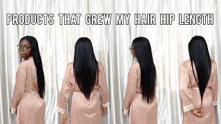 9 PRODUCTS THAT GREW MY HAIR HIP LENGTH  HAIR CARE PRODUCTS [upl. by Jefferey]