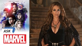 Elizabeth Hurley answers YOUR Questions  Ask Marvel [upl. by Hellah]