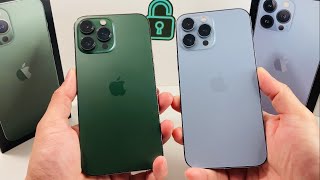 iPhone 13 Pro Max Alpine Green vs Sierra Blue Color Comparison [upl. by Nawad]