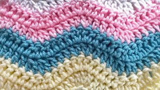 How to Easy Crochet Terrific Lazy Wave Baby Blanket [upl. by Aveneg127]