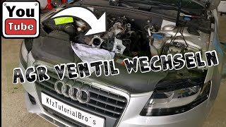 Audi A4 B8 20tdi AGR wechseln Vw Seat Skoda  EGR Valve Remove [upl. by Nylidnam]