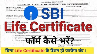 SBI Life Certificates to be submitted by pensioner form kaise bhare  SBI Life Certificate form fill [upl. by Oelgnaed]