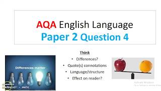 AQA English Language Paper 2 Question 4 Part 1 [upl. by Ebeneser749]