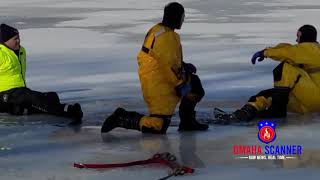 Ice Rescue Training  Hanscom Park Omaha NE  Omaha Fire Dept [upl. by Henka]