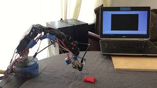 5DOF Robotic Arm using Pixy Camera and ElectromagnetPick amp Place [upl. by Neveda]