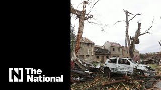 Rare tornado rips through Czech Republic killing at least three people [upl. by Eioj]