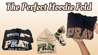 Quickest and Easiest Way To Fold Hoodies For Clothing Brand [upl. by Jacobina245]