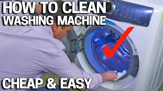 How to Clean a Washing Machine CHEAP amp EASY No More Musty Smell [upl. by Danby703]