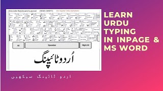 How to Type Urdu in ms word inpage  Learn Urdu Typing [upl. by Kendre649]