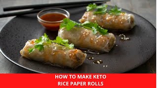 KETO Rice Paper Rolls [upl. by Anialahs]