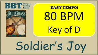 Soldiers Joy  bluegrass backing track 80 [upl. by Geof]