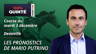 Pronostics Quinté PMU  100 Quinté du Mardi 3 décembre à Deauville [upl. by Werdna]