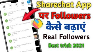 sharechat App par followers kaise badhaye  How to increase followers on sharechat [upl. by Kered]