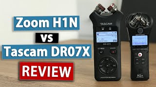 Zoom H1N vs Tascam DR07X Review and Comparison Interference issues [upl. by Nnaharas]