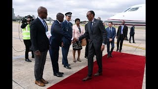 Arrival of Paul Kagame President of Rwanda [upl. by Etirugram375]