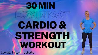 Low Impact Cardio and Strength Workout to Improve Fitness [upl. by Einalem]