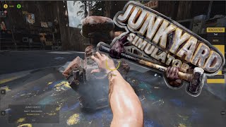 Junkyard Simulator  Lets convert scrap amp broken things into money Early Access gameplay [upl. by Garvin]