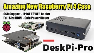 DeskPi Pro SetTop Box For Raspberry Pi 4  SSD Support Full Size HDMI Ice Tower Cooler [upl. by Aem]