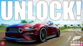 Forza Horizon 4 Mustang RTR Spec 5 How To Unlock and FULL BUILD [upl. by Osgood91]