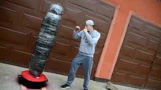 Homemade STANDING PUNCHING Bag [upl. by Christoffer234]