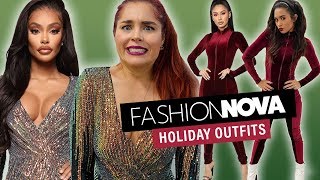 We Try Fashion Nova Holiday Outfits [upl. by Bay]