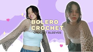 Bolero a crochet  Fishnet shrug  Tutorial ✨💖 [upl. by Atiekram627]