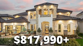 INSIDE A ULTRA LUXURY MEDITERRANEAN MODEL HOME IN AUSTIN TEXAS  817k 4 Bed 3 Bath3424 SqFt [upl. by Akkinahs]