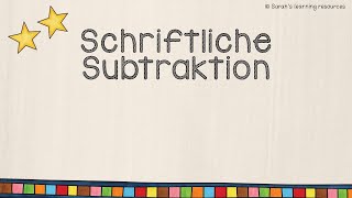 Schriftliche Subtraktion [upl. by Katerina]