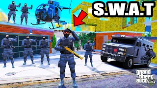 Franklin Upgrade His House To SWAT Headquarters In GTA 5  SHINCHAN and CHOP [upl. by Annaiek57]