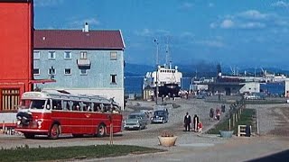 Leirvik sentrum i 1960 – Skip og båtar rutebussar sjøfly folk og fe på Vikjo [upl. by Diane-Marie]