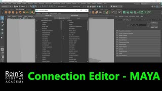 Connection Editor  Connecting Nodes  Maya Basics tutorial in Rigging for beginners [upl. by Nimajneb707]