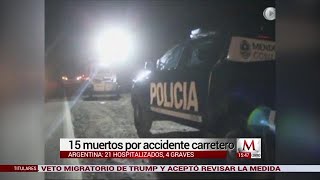 Accidente de autobús en Argentina deja 15 muertos [upl. by Jayne]