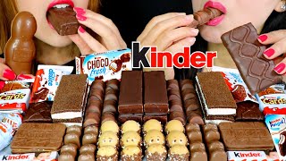 ASMR KINDER CHOCOLATE PARTY HAPPY HIPPOS CHOCOLATE CAKE DELICE 초콜릿 리얼사운드 먹방  KimampLiz ASMR [upl. by Dewie]