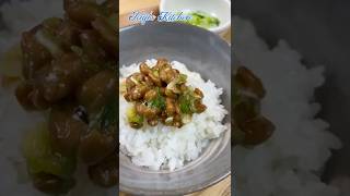 How to eat NATTO fermented soy beans Vegan 〜納豆〜 Shorts  easy Japanese home cooking recipe [upl. by Lacey984]