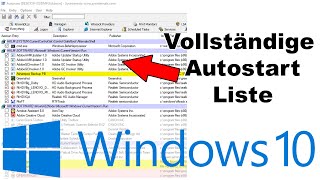 Windows 10 Autostart bearbeiten mit Autostart64exe Microsoft Sysinternals [upl. by Zebe]