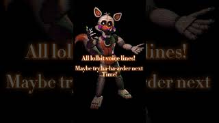 Lolbit voice lines  fypシ fnaf lolbit [upl. by Poore]