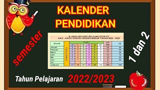 Kalender Pendidikan Tahun Pelajaran 2022 2023 [upl. by Merci]