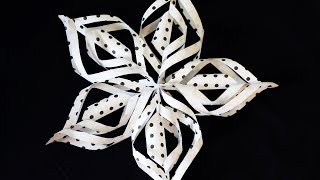 折り紙で「立体的な雪の結晶」折り方Origami quot3D snow crystalquot How to fold [upl. by Seligmann]