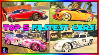 TOP 5 FASTEST CARS IN GTA 5 ONLINE UPDATED 2023 [upl. by Voltmer530]