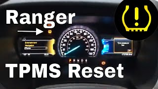 Ford Ranger TPMS reset tyre pressure monitoring system warning light reset 2016 2017 Digital dash [upl. by Florina686]