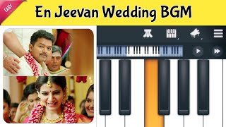 En Jeevan Wedding BGM  Ubaya Kushala Chira Jeevana  Easy Piano Tutorial [upl. by Aienahs]