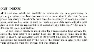 PDPE CPPDEUNIT56 COST INDEXES [upl. by Bruis]