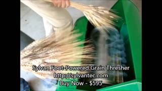 FOOTPOWERED GRAIN THRESHER [upl. by Tamberg]