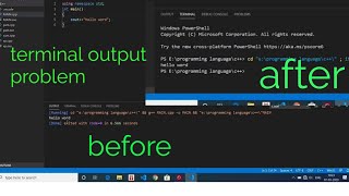 Terminal not give output  visual studio code terminal not working  visual studio code  c [upl. by Ymrots]